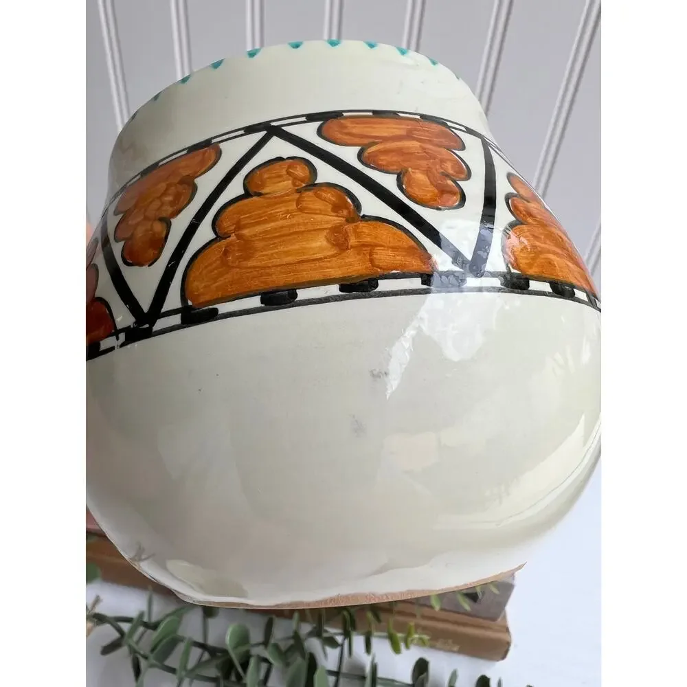 Vintage Cecconi Orvieto Italian Tea Cup Saucer star Hand-Painted Ceramic Pottery
